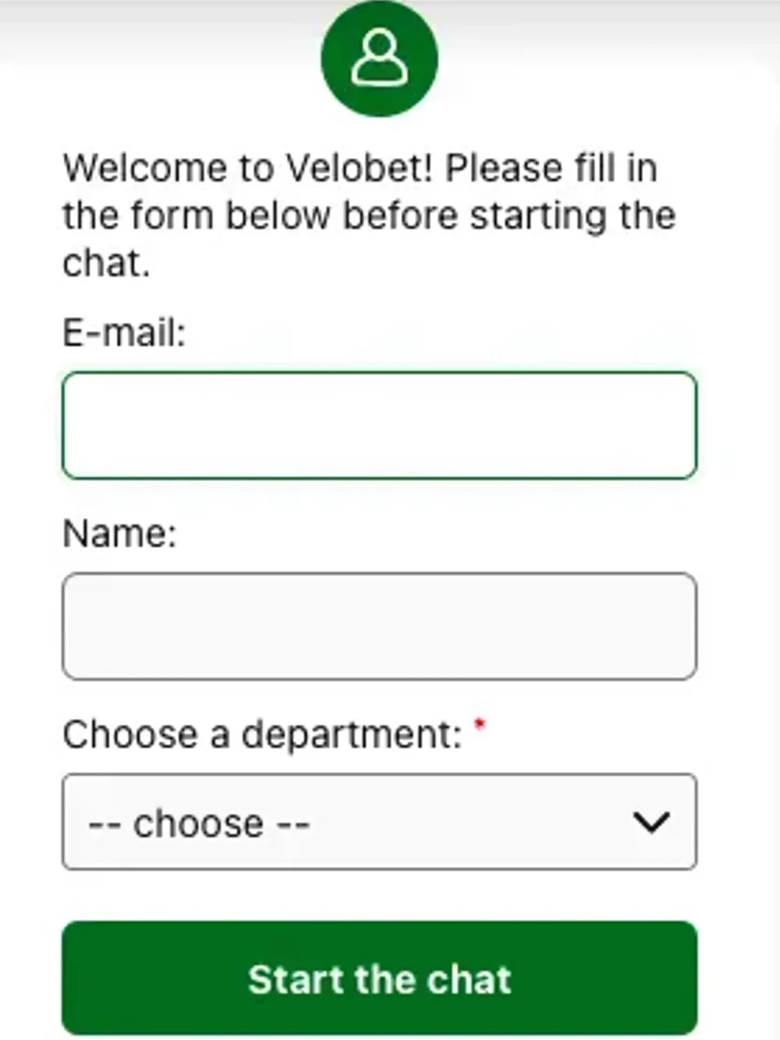 Assistance et service client Velobet